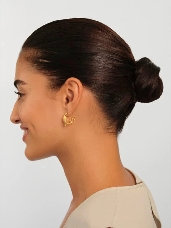 Pisces Astrological Sign Hoop Earrings | APPV1121 - Image 2