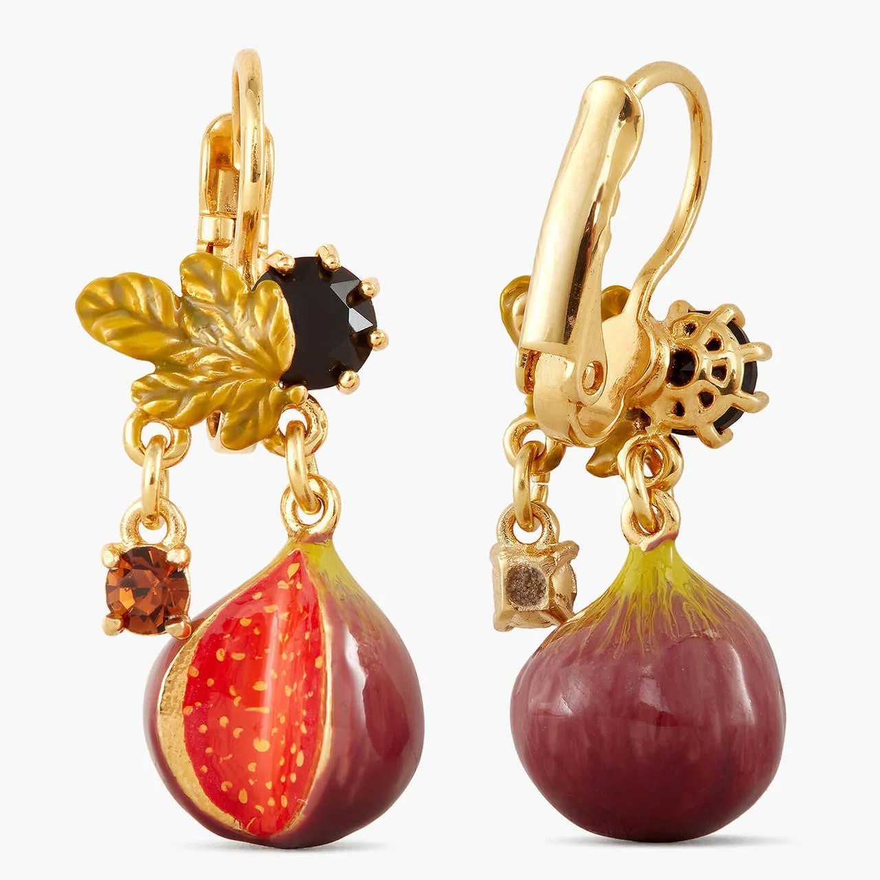 Fig And Foliage Sleeper Earrings | APVE1081 - Image 4
