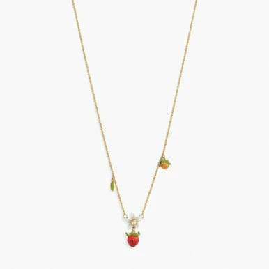 Raspberries And Flower Pendant Necklace | APVE3041 - Image 6