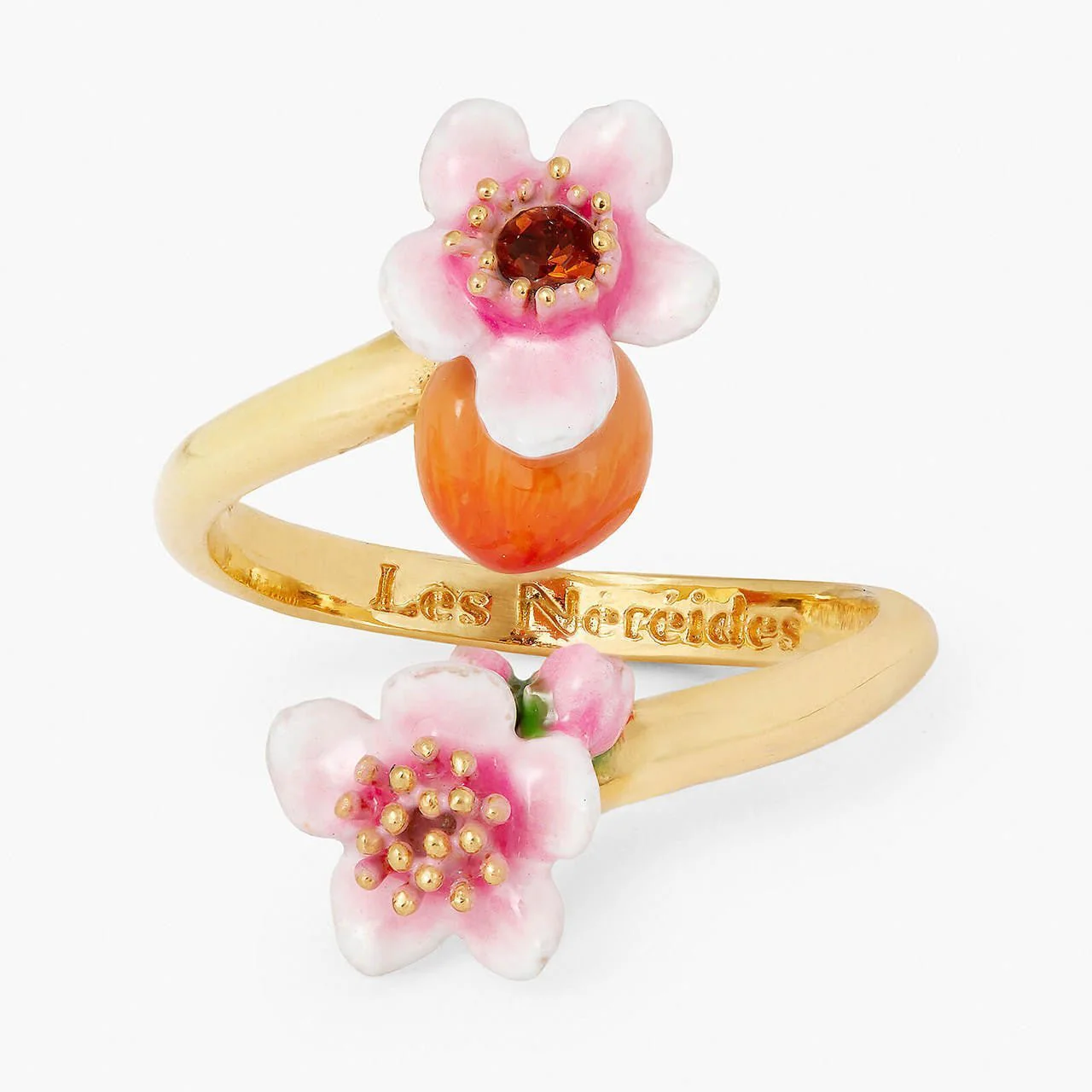 Apricot And Flowers Adjustable Ring | APVE6011 - Image 4