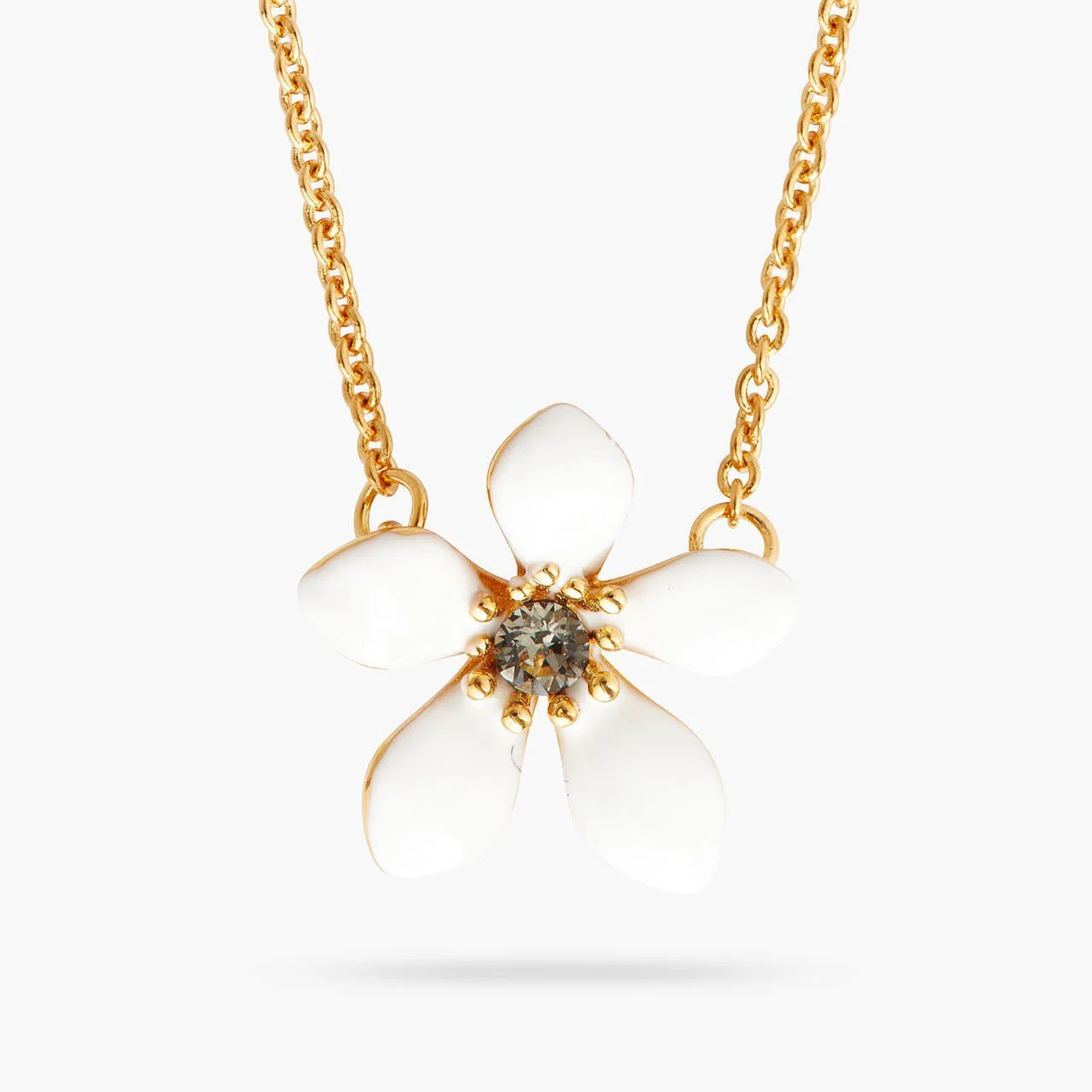 White ranunculus fine necklace | AQFN3031