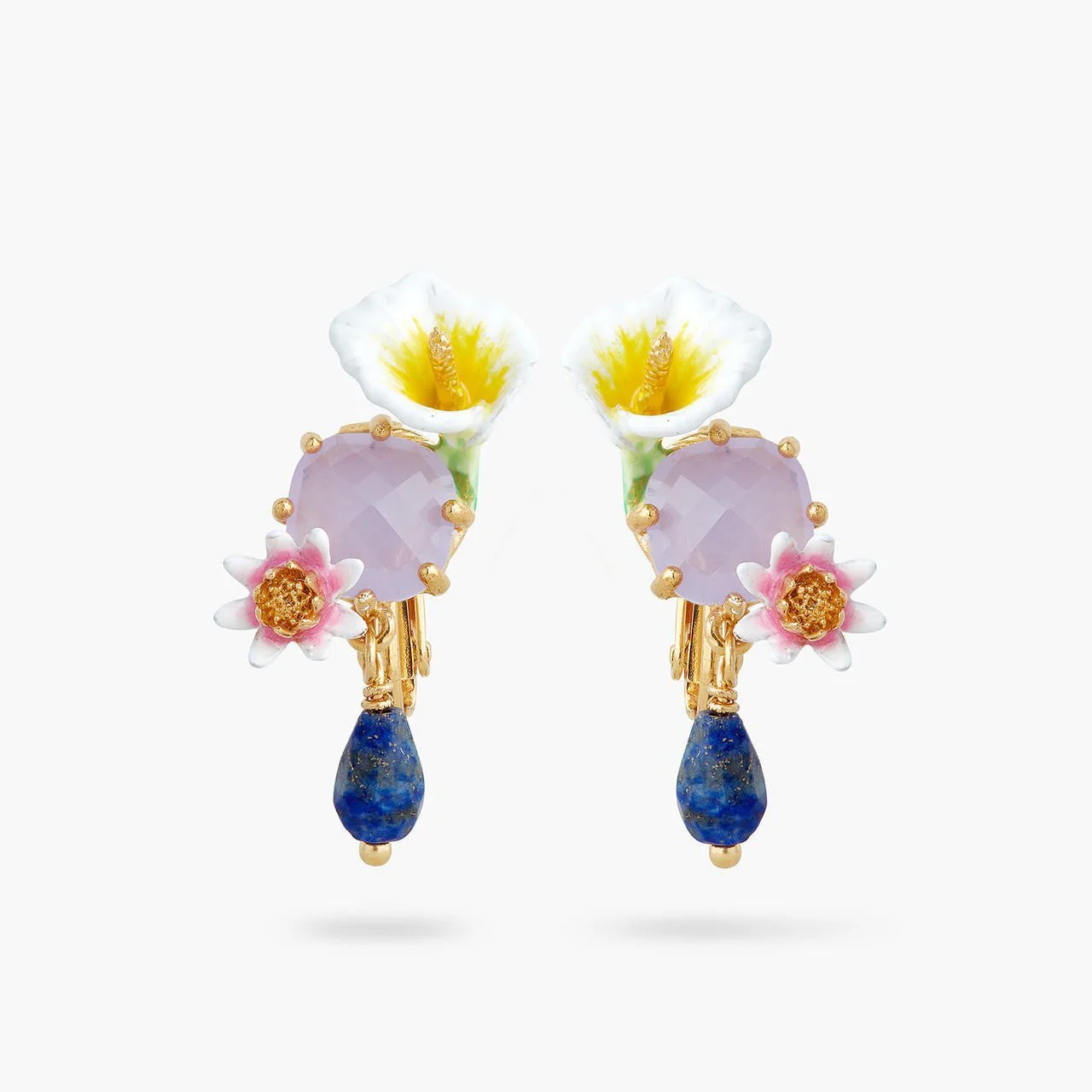 Calla And Lapis Lazuli Earrings | AQJF1041 - Image 5