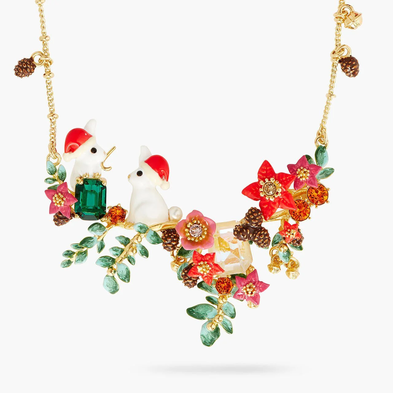 Enchanted christmas rabbit statement necklace | AQNE3011 - Image 3
