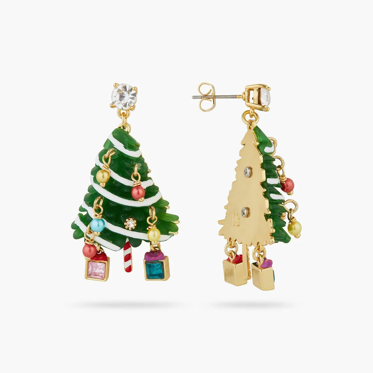 Christmas tree earrings | AQSP1171 - Image 2