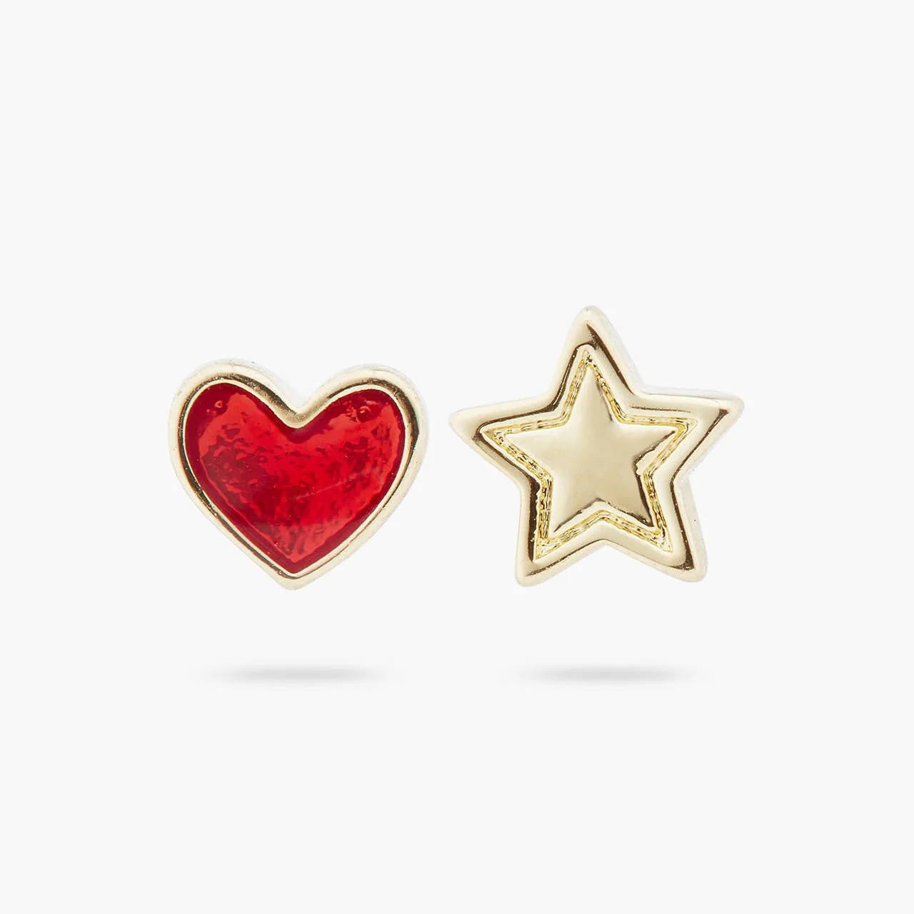 Heart And Star Asymmetrical Earrings | ARAD1071