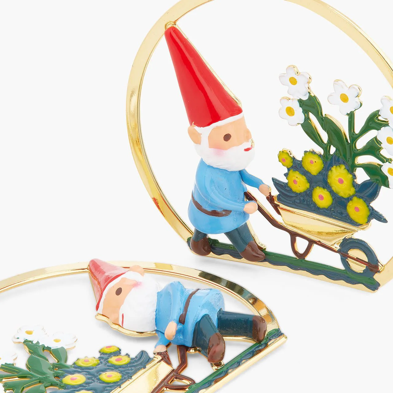 Garden Gnome And Flower Picking Earrings | ARCP1101 - Image 2