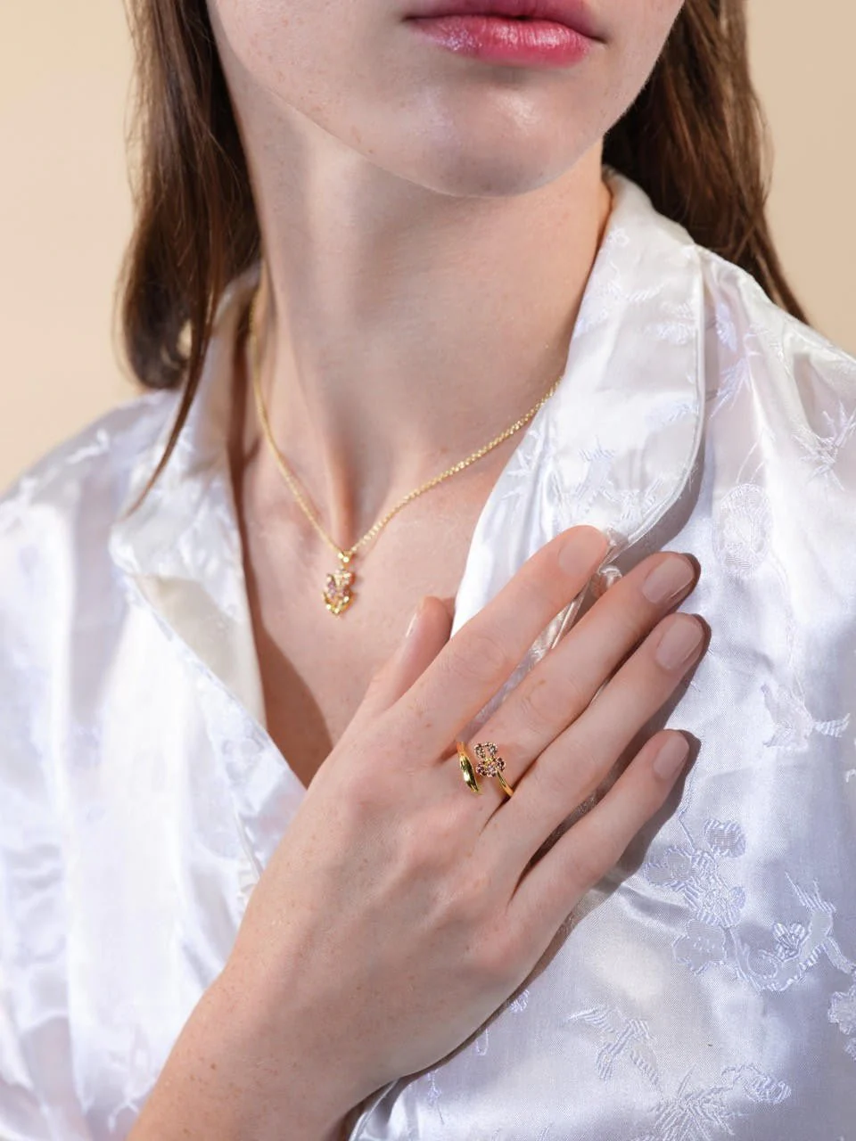 Wine And Roses Iris Adjustable Ring | ARIS6071 - Image 4