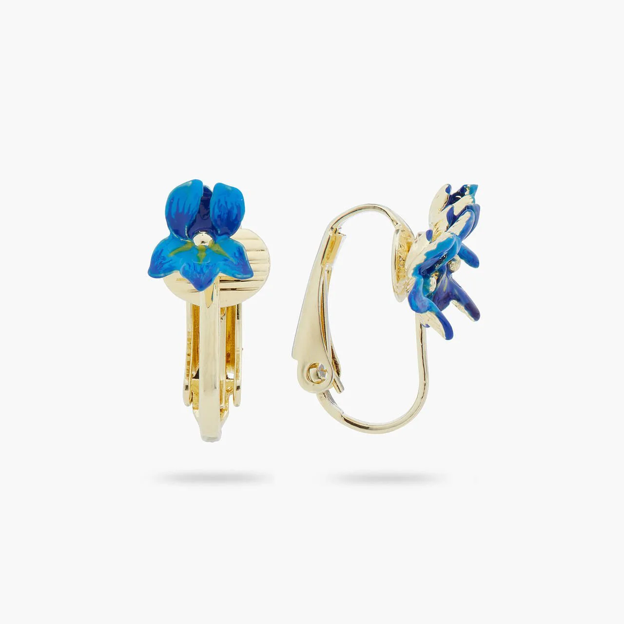 Siberian Iris Asymmetrical Earrings | ARIV1071 - Image 3