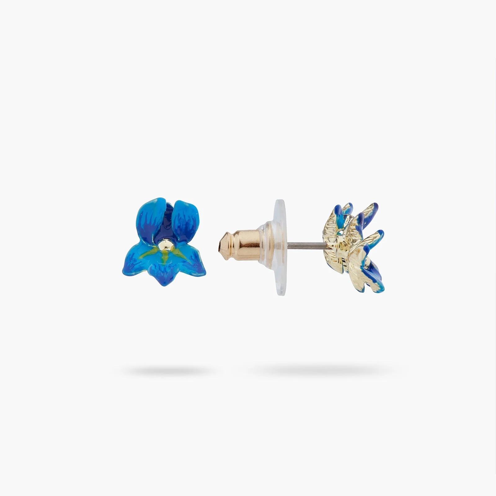 Siberian Iris Asymmetrical Earrings | ARIV1071 - Image 5