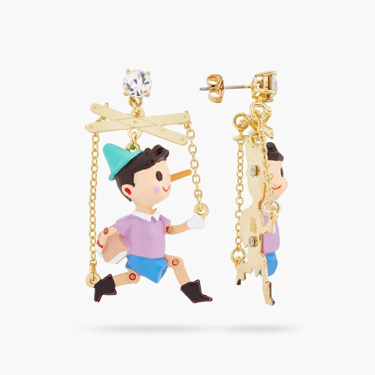 Pinocchio Puppet Earrings | ARPI1041 - Image 2