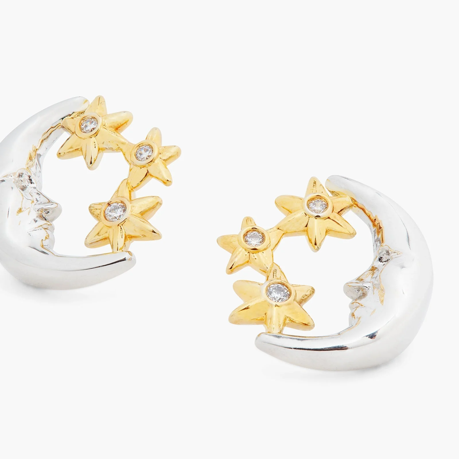 Moon And Star Earrings | ASAM1011 - Image 3