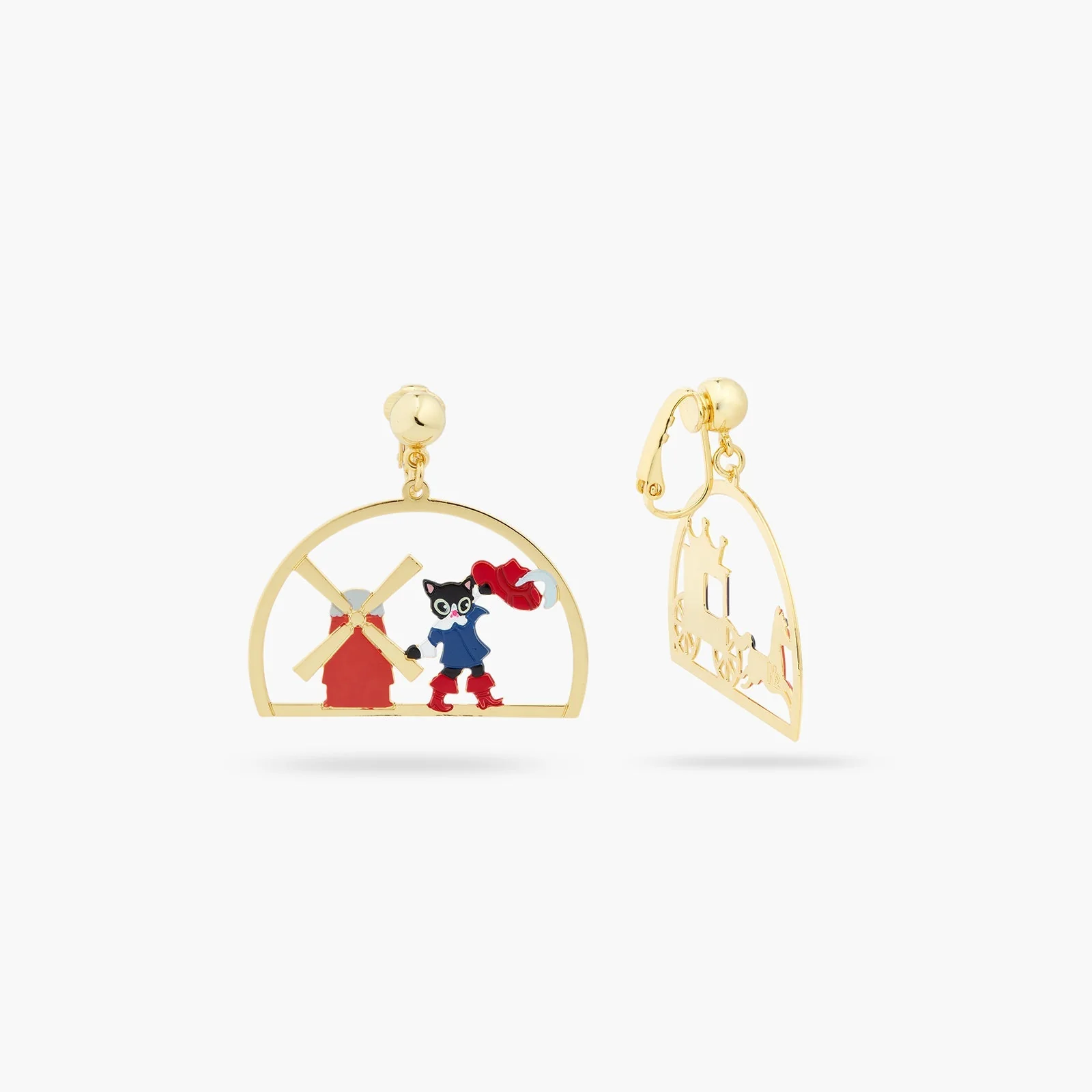 Charming Cat And Windmill Earrings | ASCC1011 - Image 2