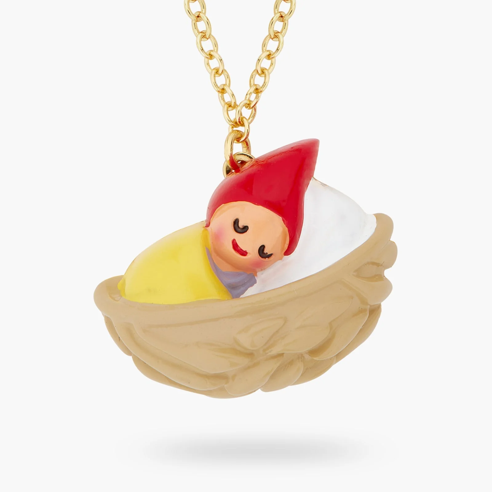 Walnut Shell And Young Gnome Pendant Necklace | ASCP3021 - Image 3