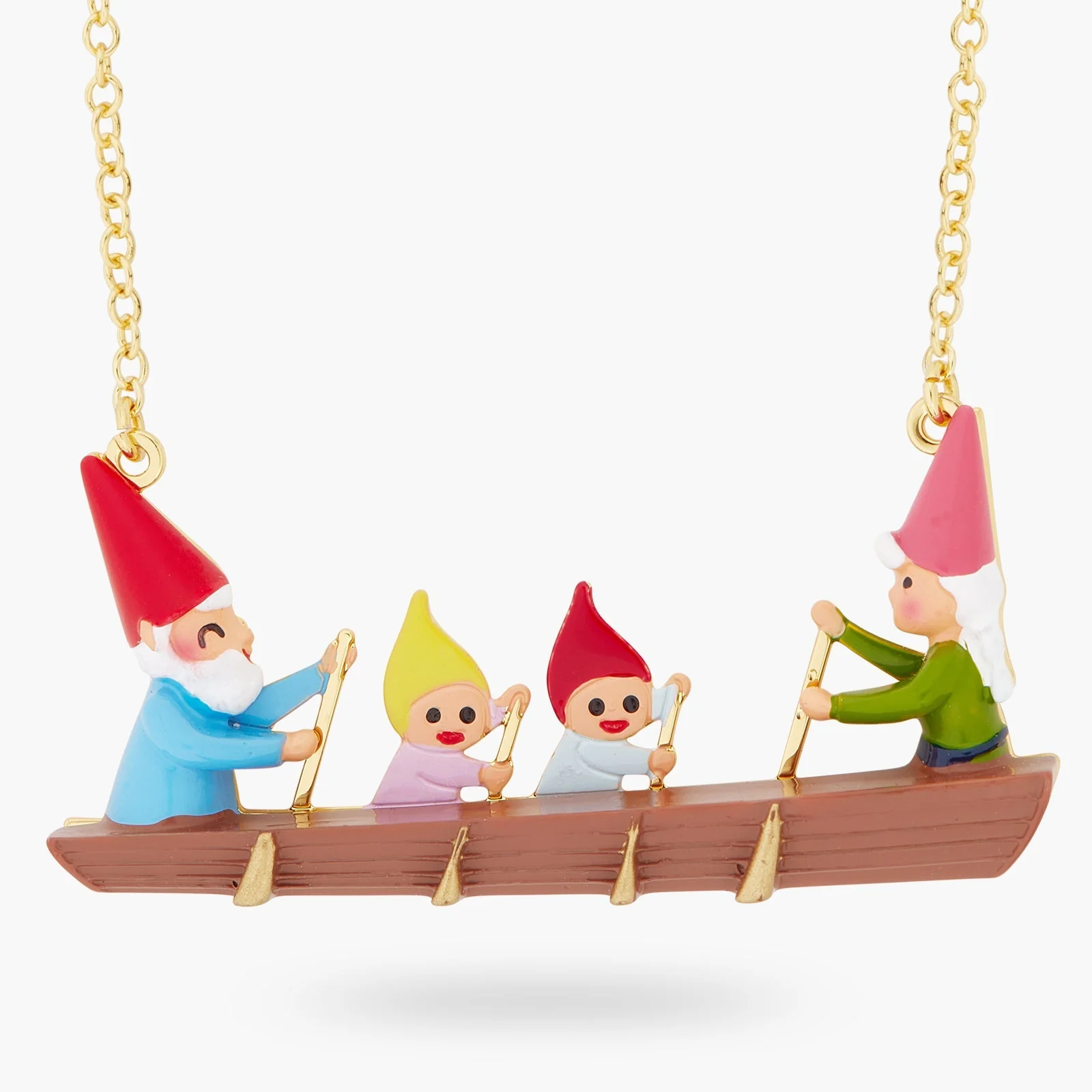 Canoeing Toadstool Family Statement Necklace | ASCP3061 - Image 3