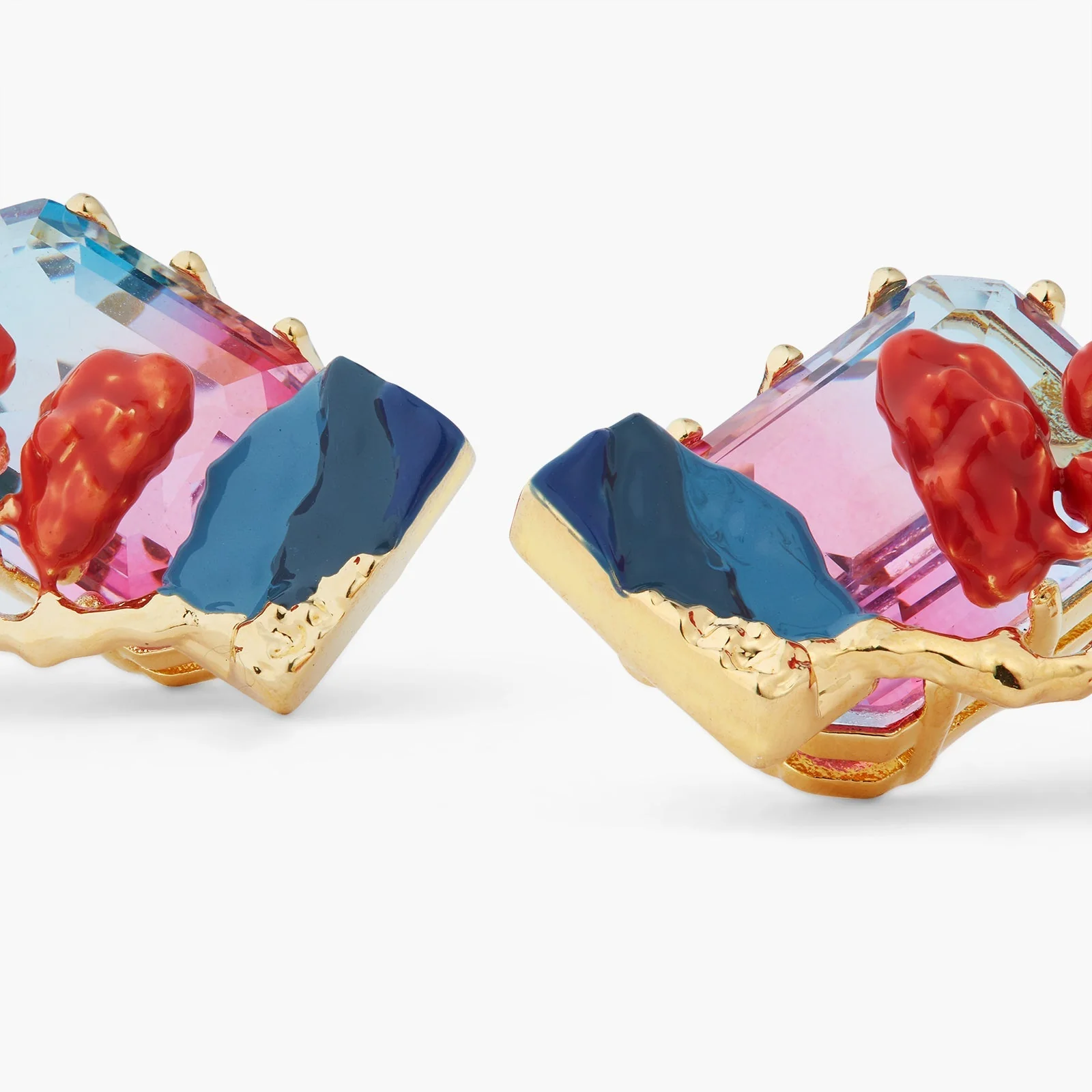 Rising Sun And Maple Tree Sleeper Earrings | ASLE1131 - Image 4