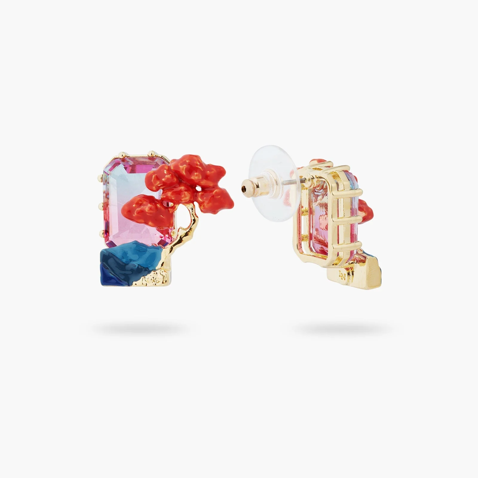 Rising Sun And Maple Tree Sleeper Earrings | ASLE1131 - Image 5
