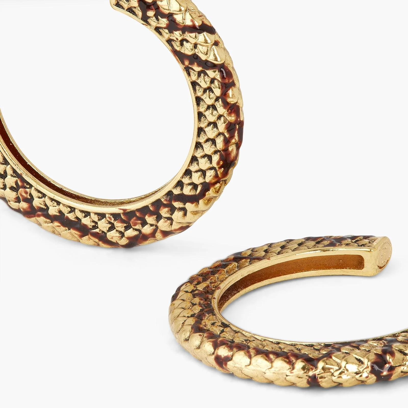 Snakeskin Hoop Earrings | ASNI1061 - Image 3