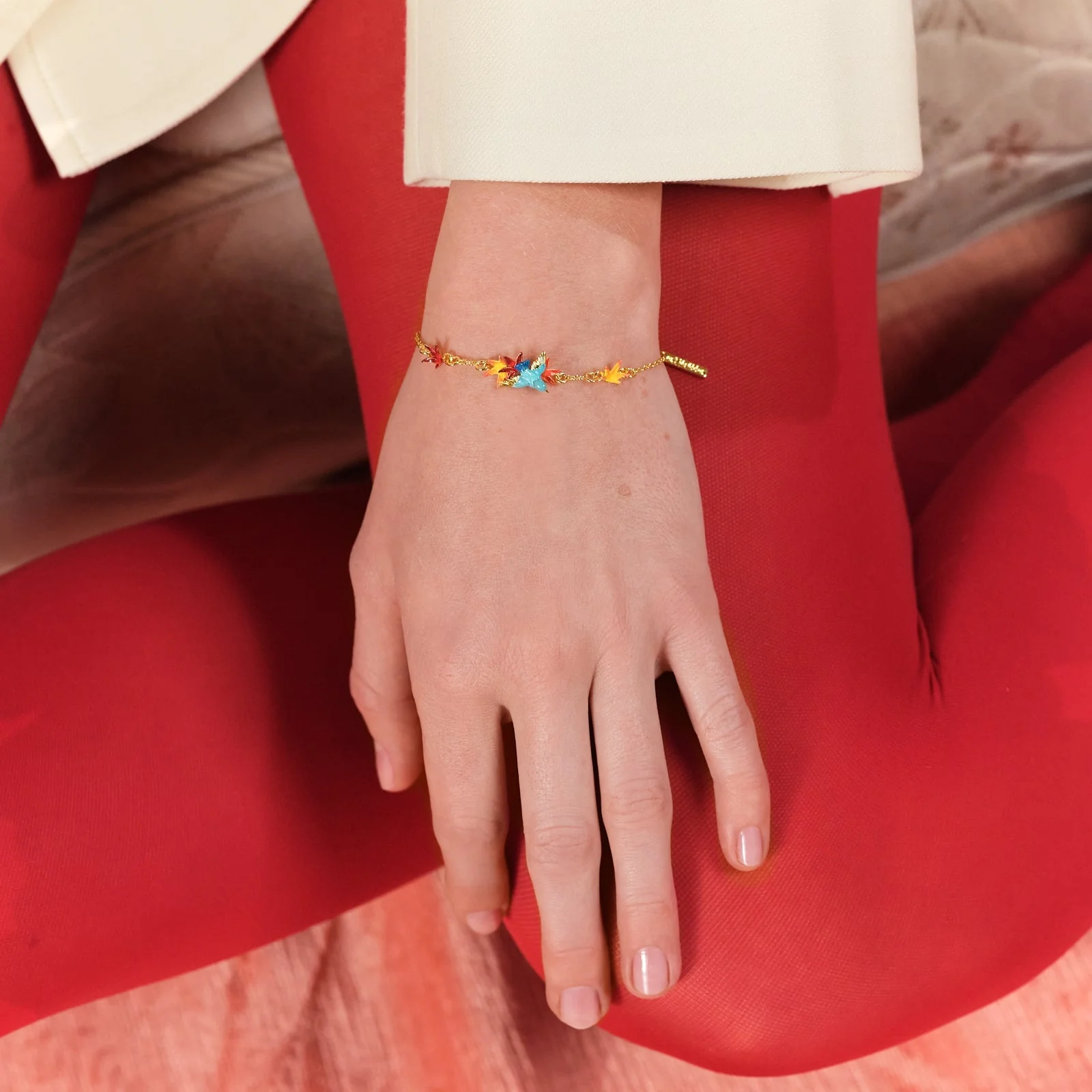 Kingfisher And Maple Leaf Fine Bracelet | ASPL2011 - Image 3