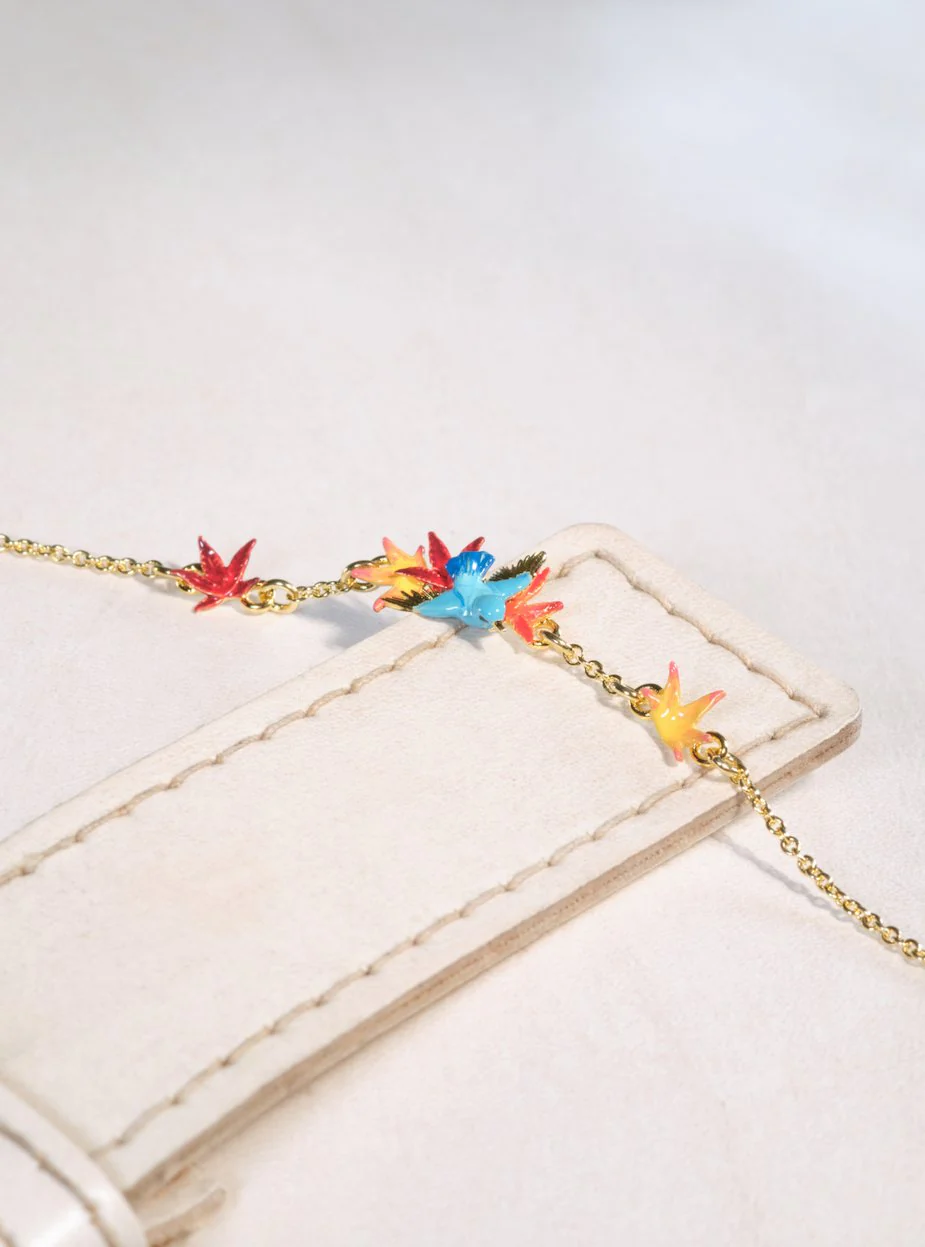 Kingfisher And Maple Leaf Fine Bracelet | ASPL2011 - Image 4
