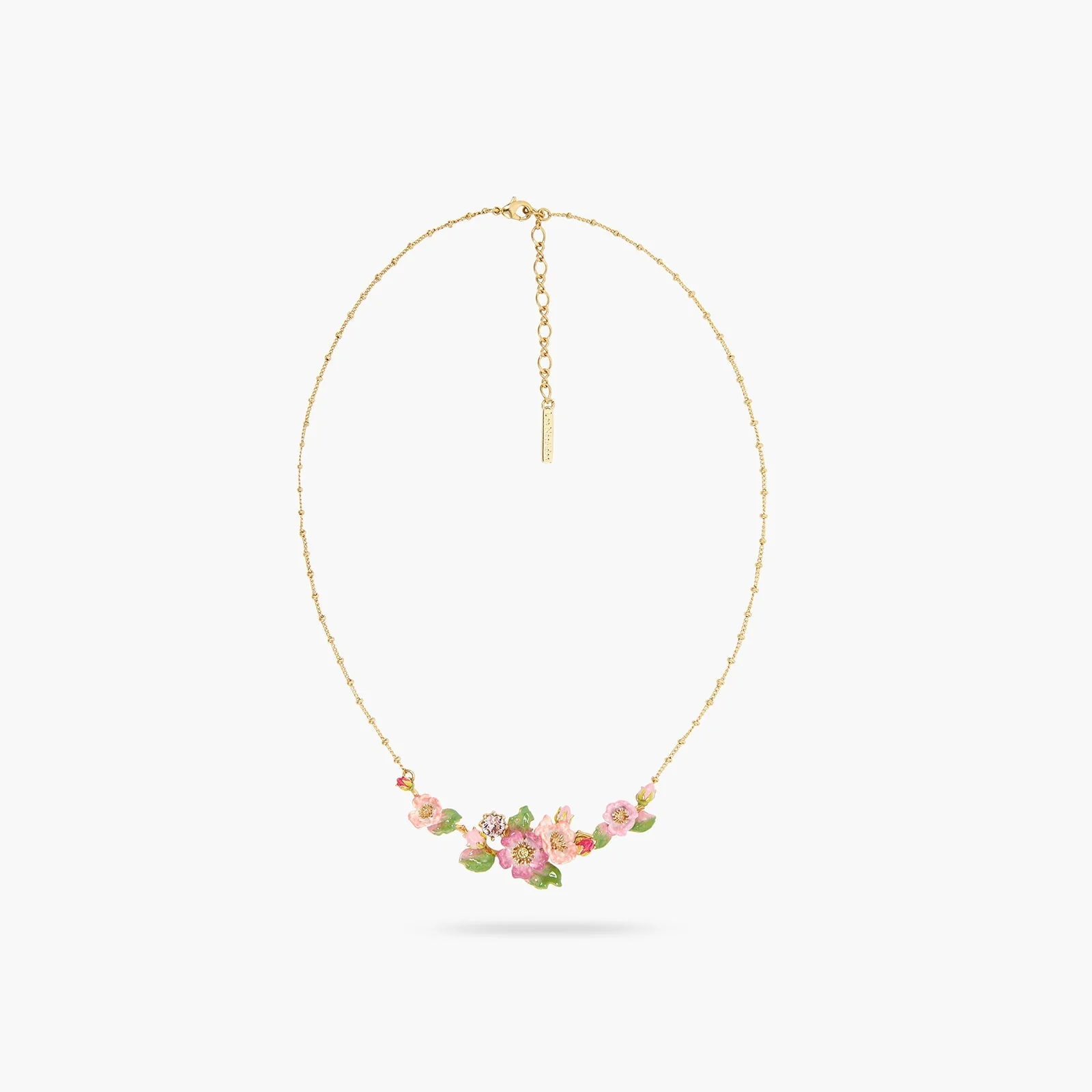 Wild Rose And Rosebush Leaf Statement Necklace | ASRF3011 - Image 2