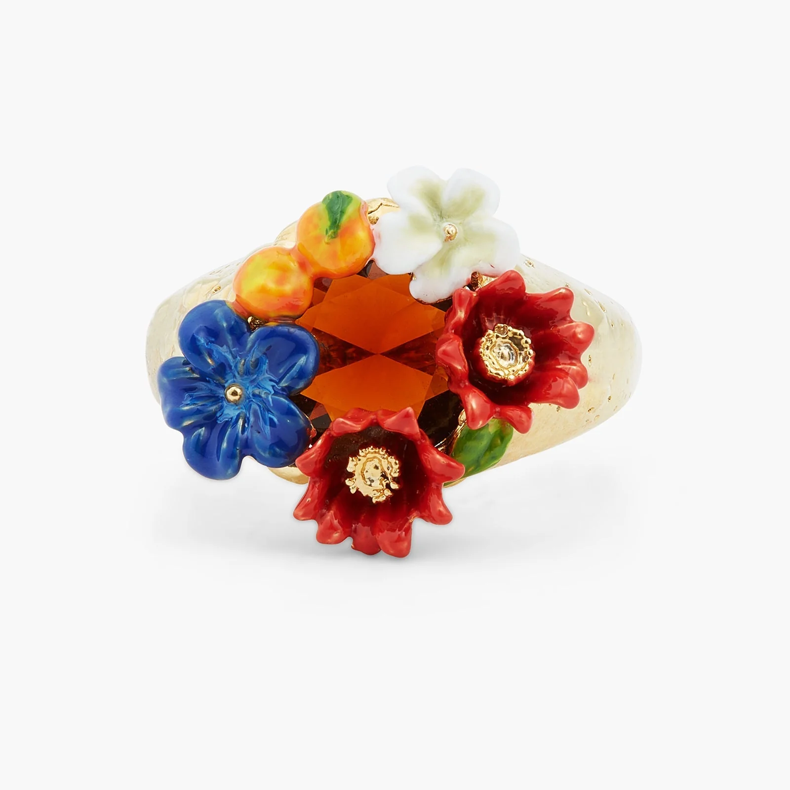 Flower And Clementine Cocktail Ring | ASTM6021 - Image 4