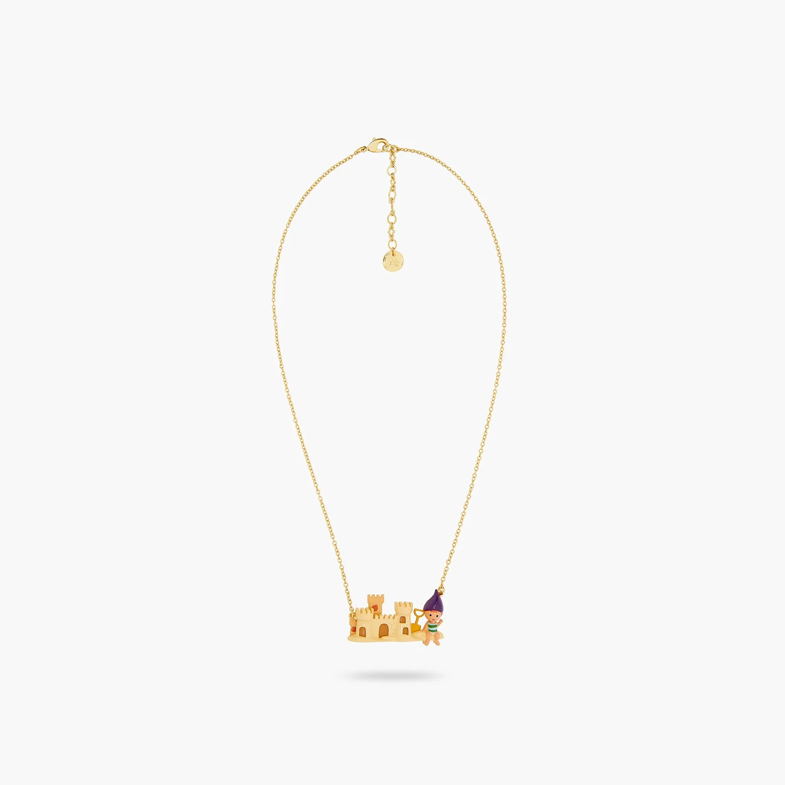 Little Garden Gnome And Sandcastle Statement Necklace | ATCP3021 - Image 3
