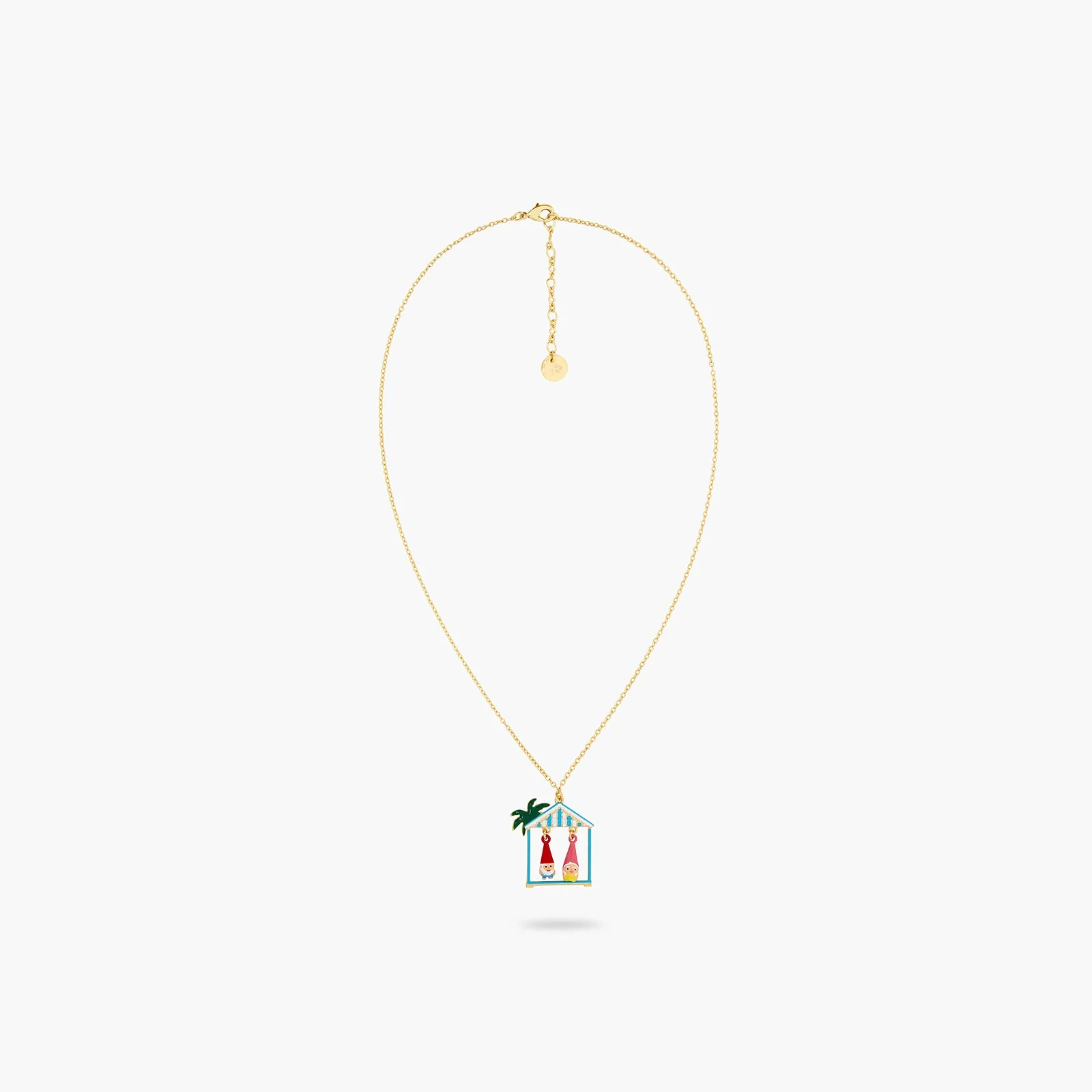 Toadstool Family Couple And Beach Hut Pendant Necklace | ATCP3081 - Image 2