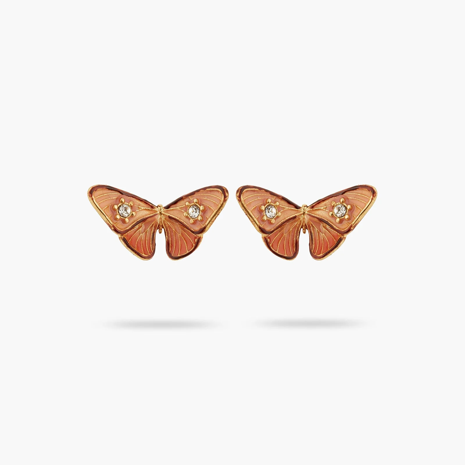 Enamelled Butterfly And Stone Earrings | ATLA1011