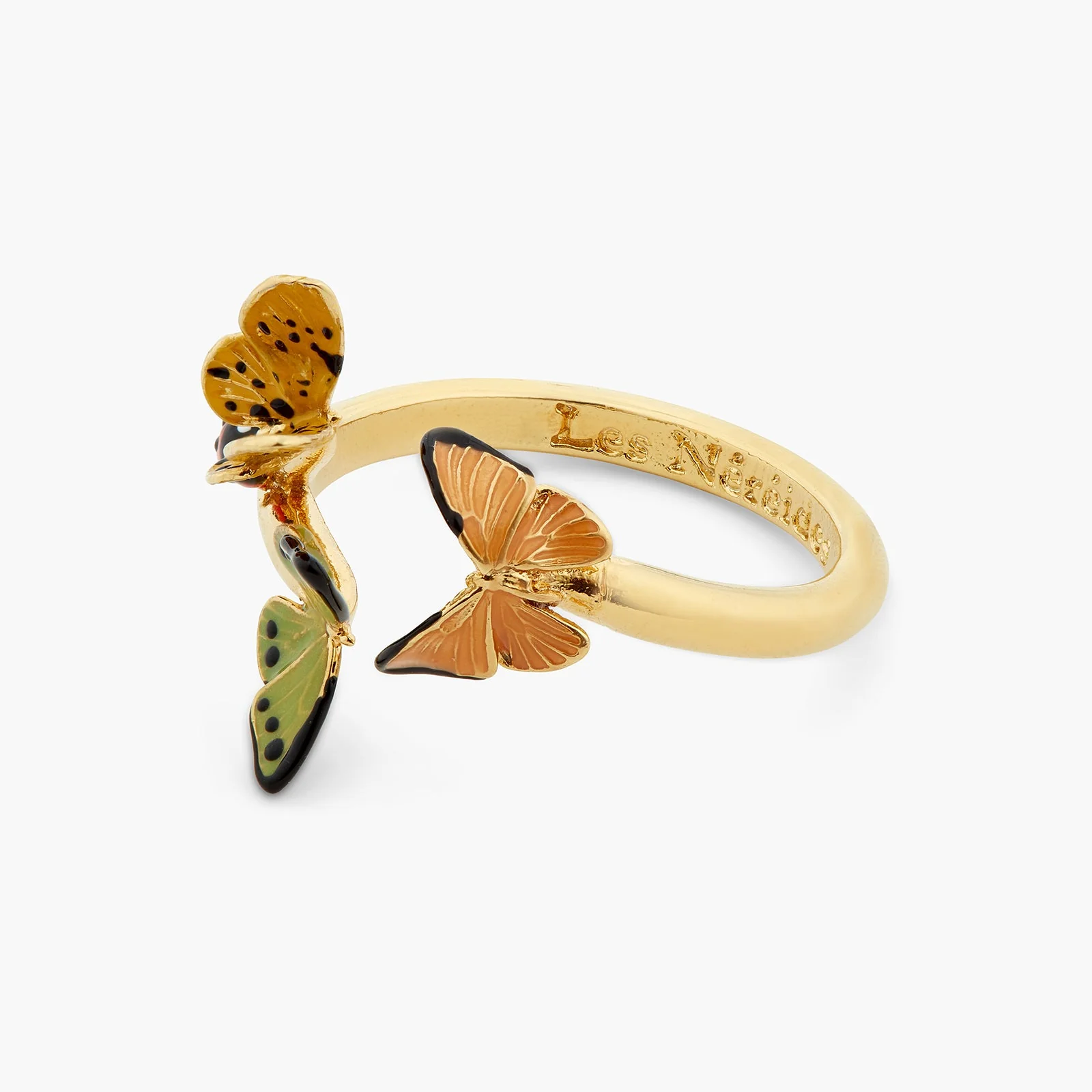Colourful Butterfly And Enamelled Ladybird Adjustable Ring | ATLA6031 - Image 3