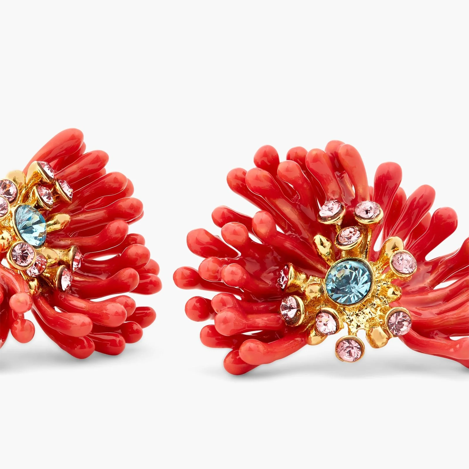 Pink Anemone And Colourful Stone Earrings | ATPR1011 - Image 5