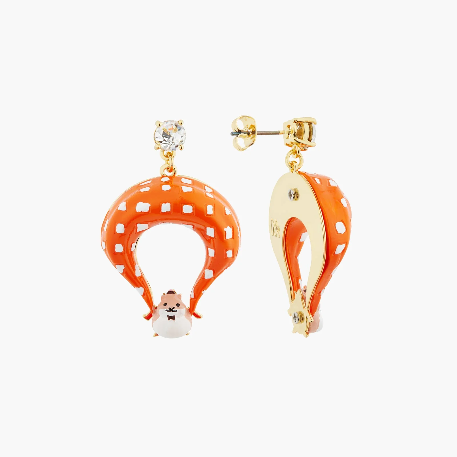 Parachutist Hamster Earrings | ATTO1041 - Image 2