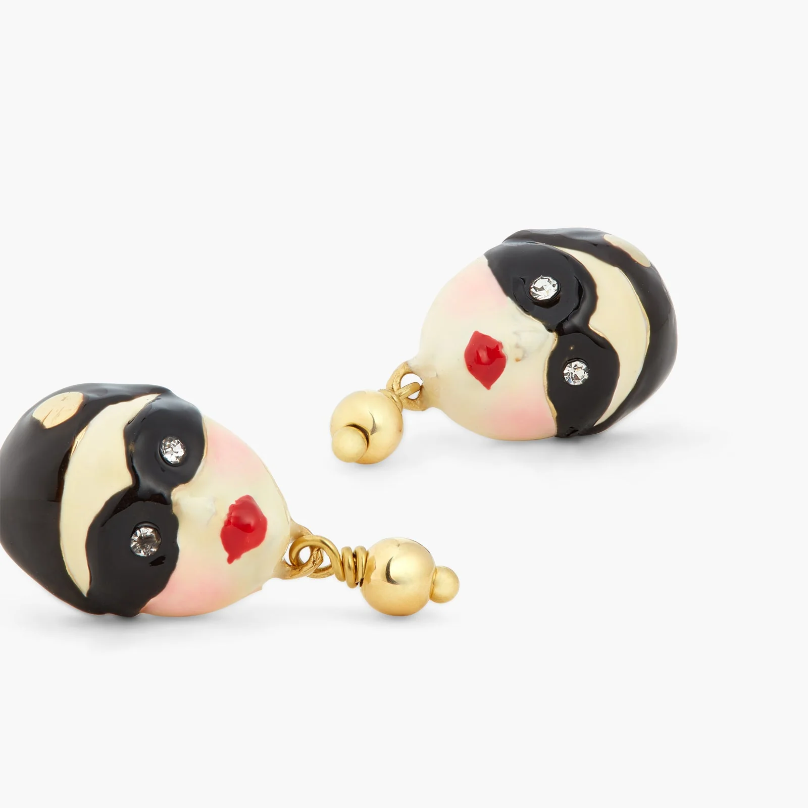 Harlequin Head Earrings | ATVE1041 - Image 4