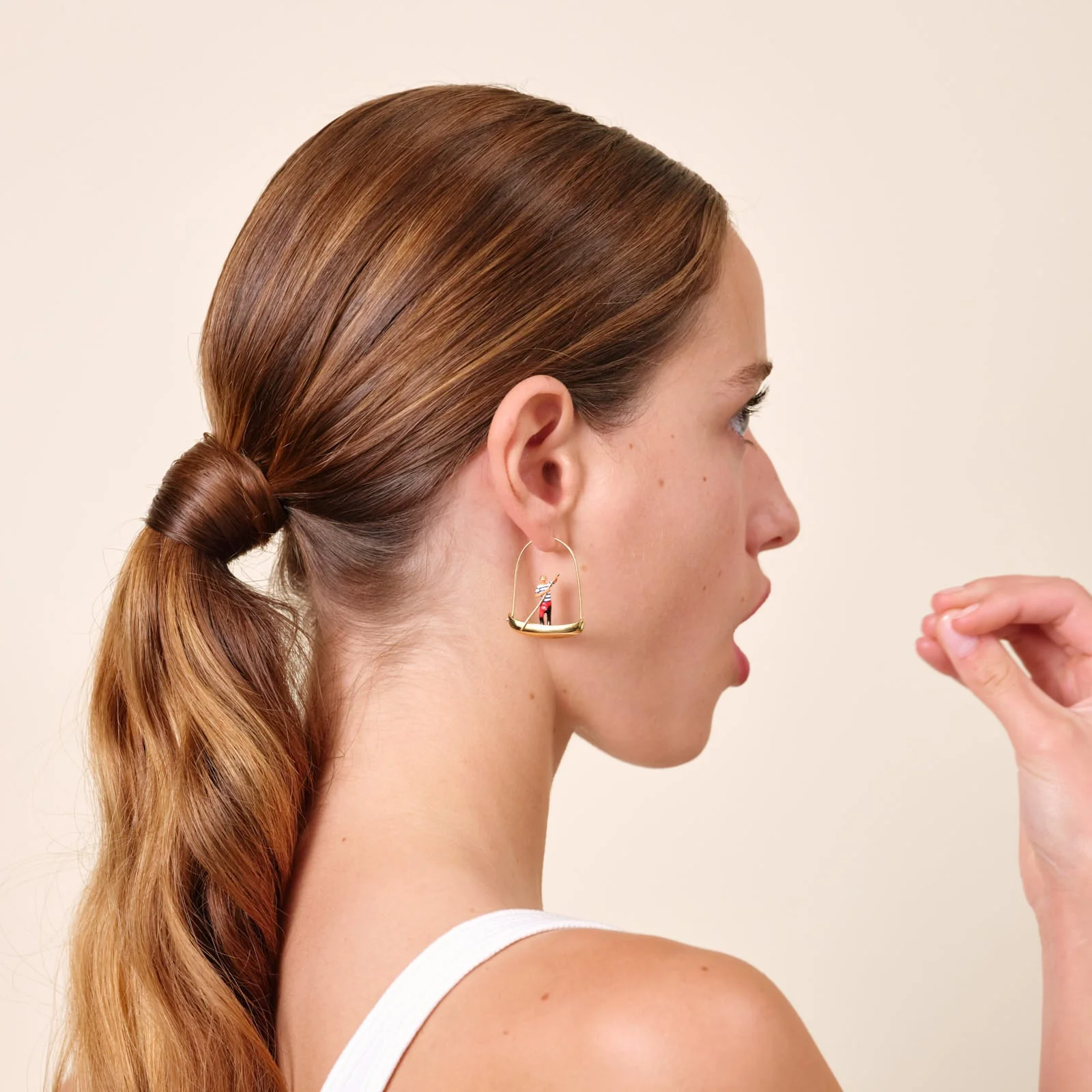 Boatman And Gondola Earrings | ATVE1071 - Image 2
