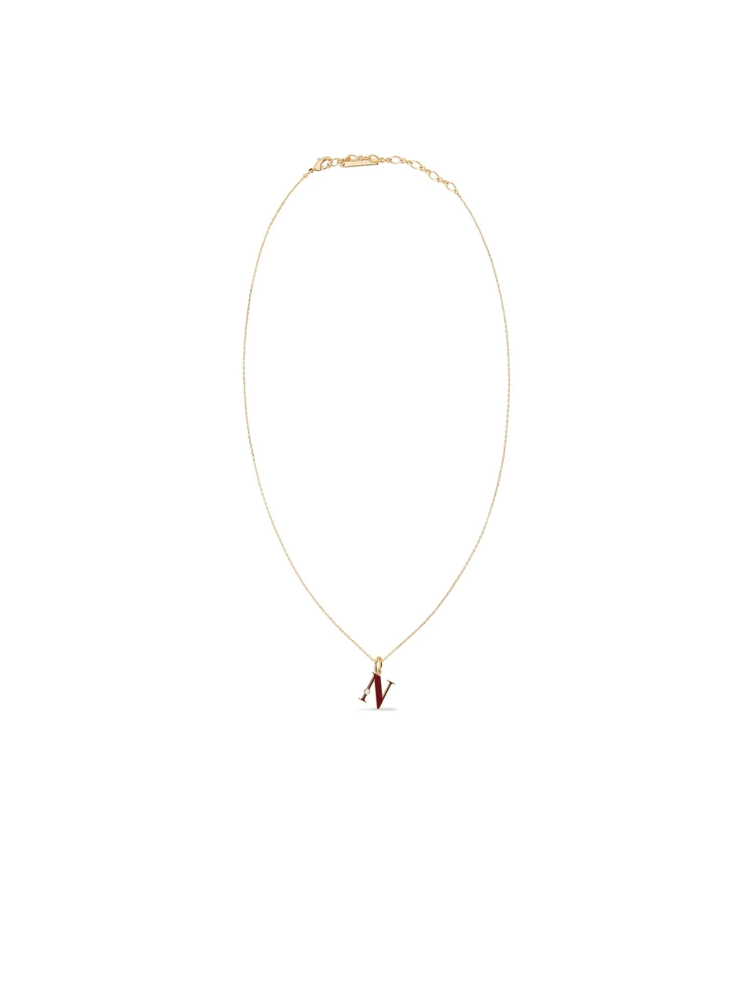 Letter N Pendant Necklace | AUAB3141 - Image 3