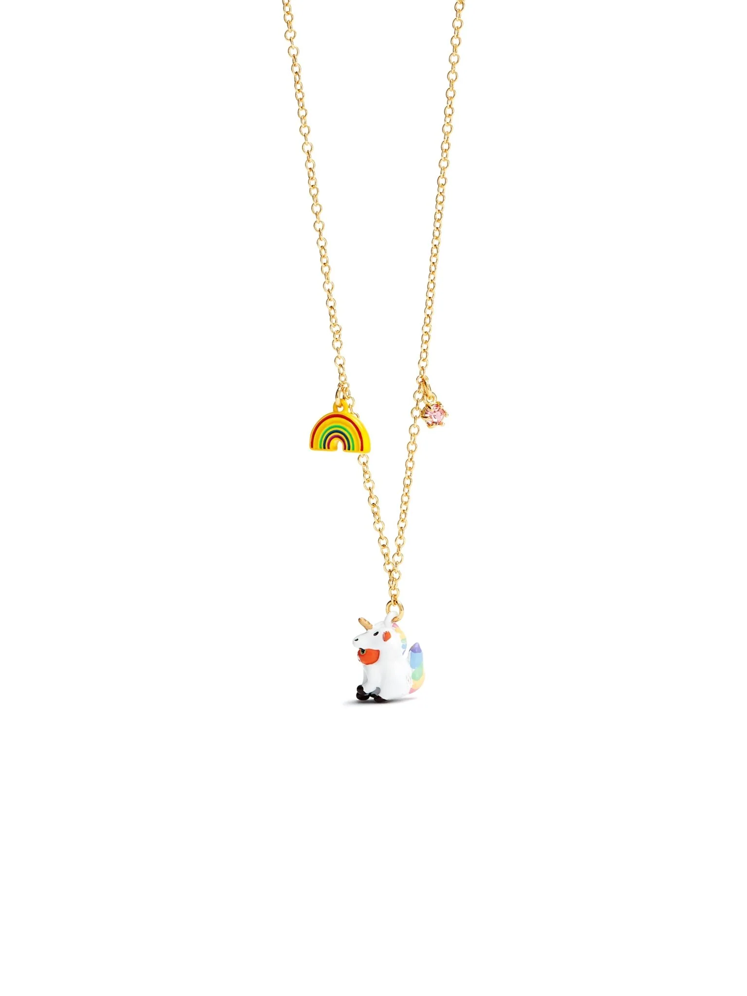 Unicorn And Rainbow Pendant Necklace | AUFC3011