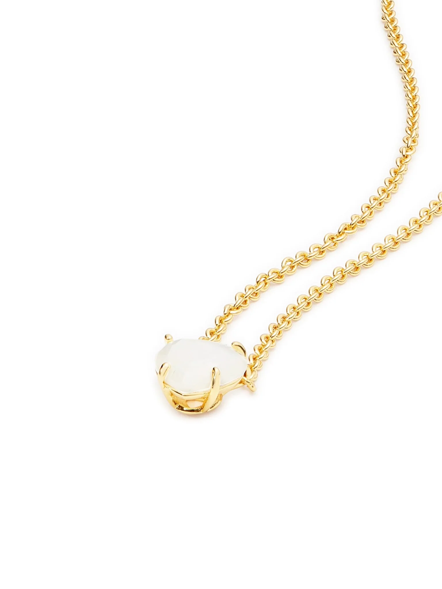 Opalescent White Diamantine Heart-Shaped Pendant Necklace | AULD3531 - Image 2