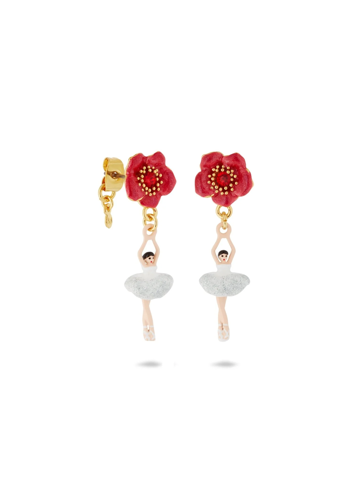 Ballerina And Red Flower Earrings | AUMDD1011 - Image 4