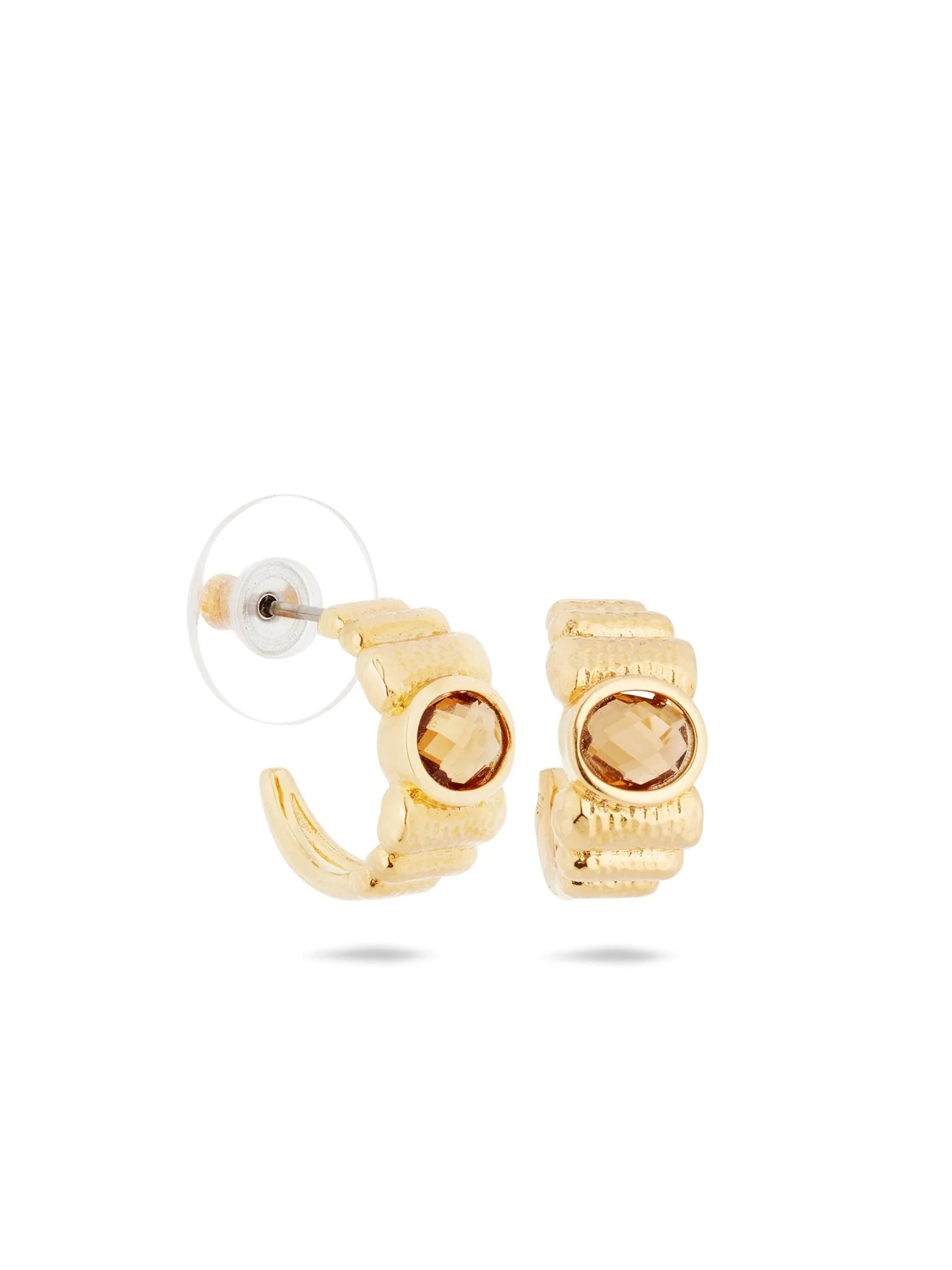 Gold And Wavy Hoop Earrings | AUNB1021 - Image 2