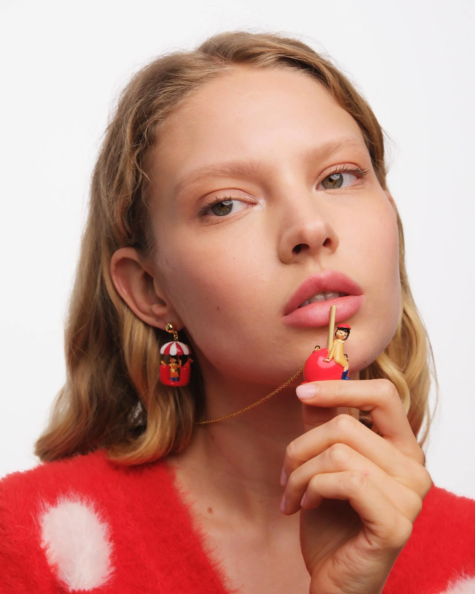 Little Girl On A Candy Apple Pendant Necklace | AUTO3051 - Image 3