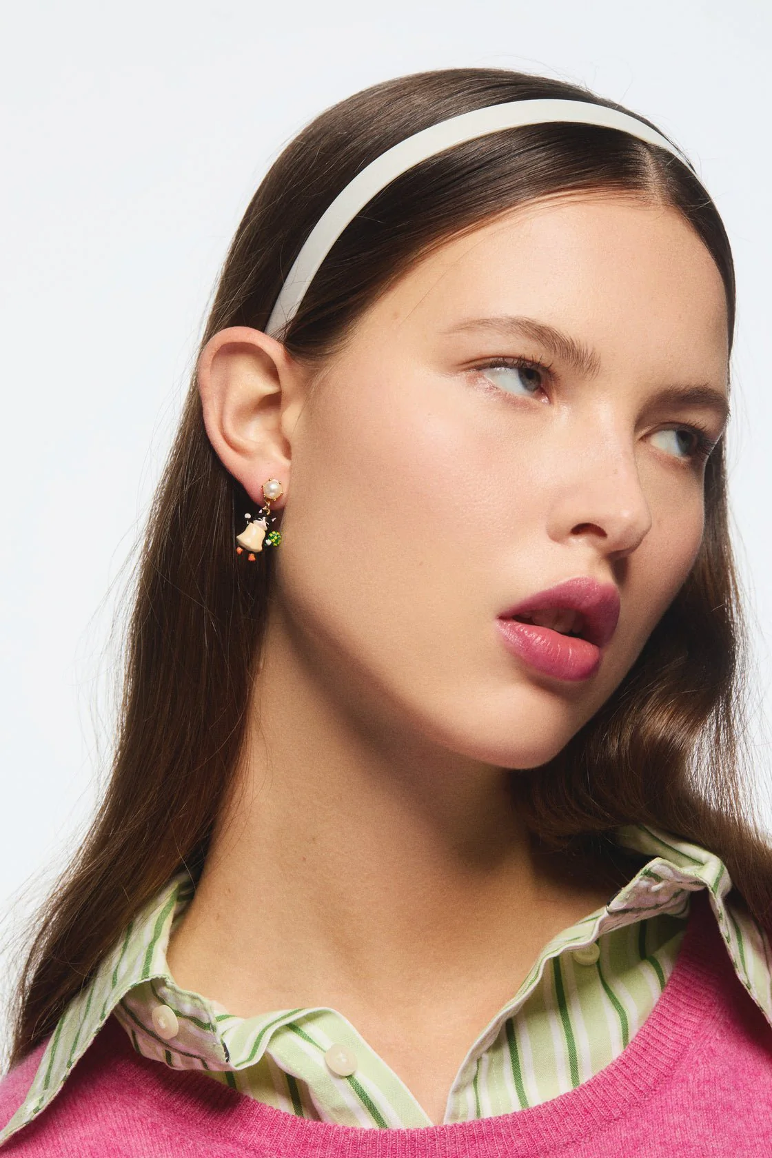 Asymmetrical Ginger And Black Kitten Dangle Earrings | AVHP1051 - Image 3