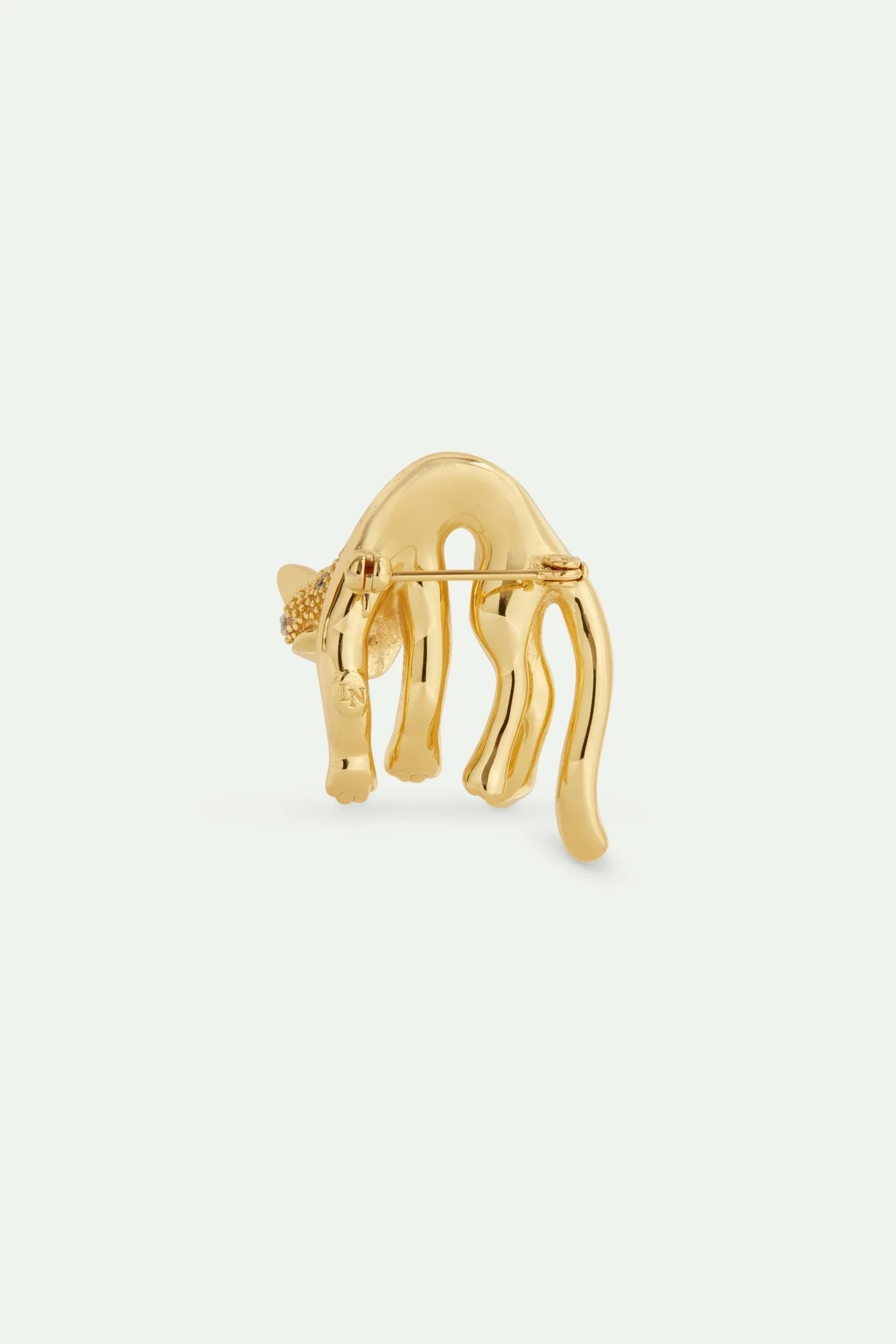 Golden Cat And Crystal Brooch | AVLA5011 - Image 2