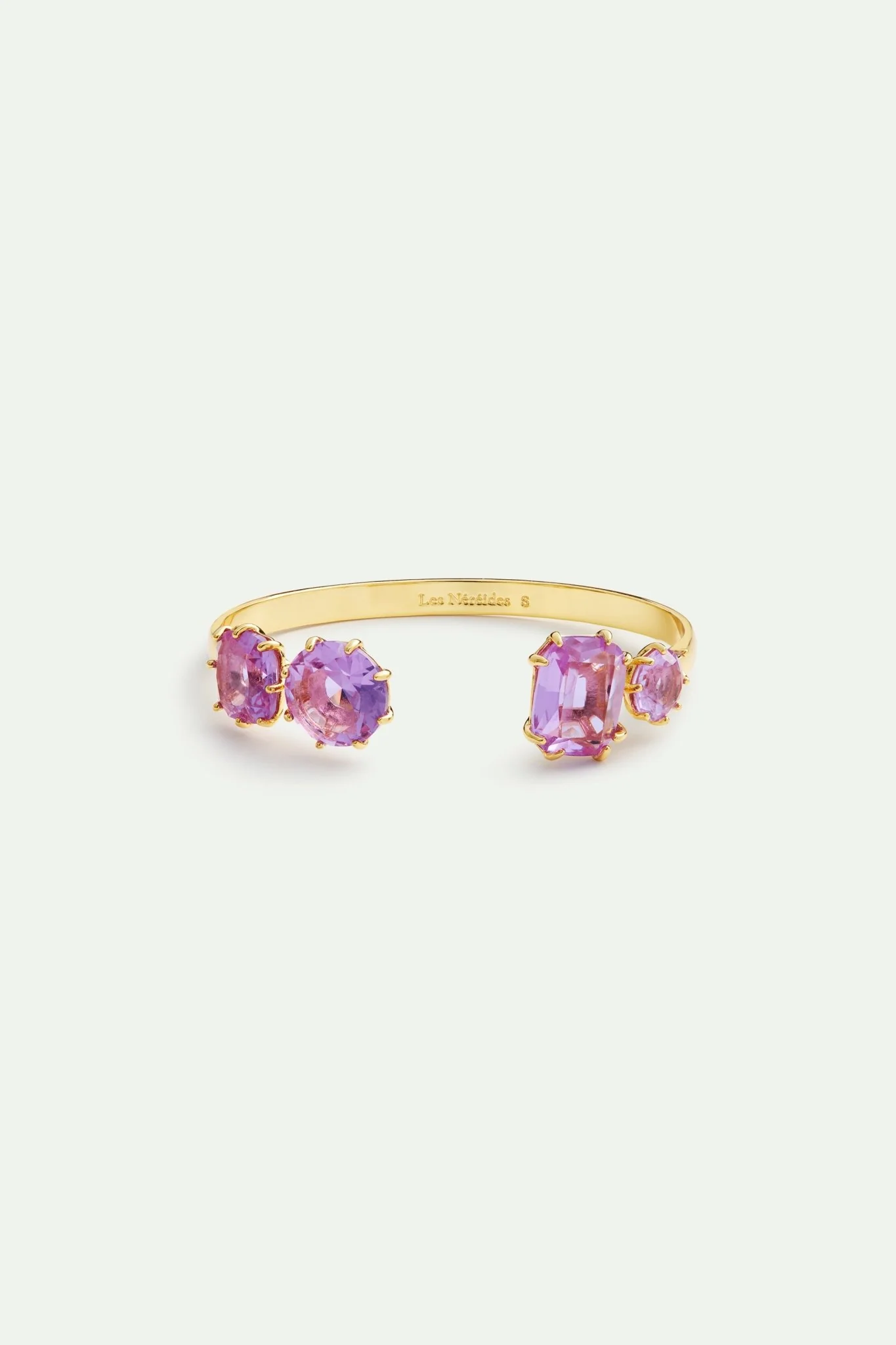 Lavender Diamantine Four Stone Cuff Bracelet | AVLD2541 - Image 2