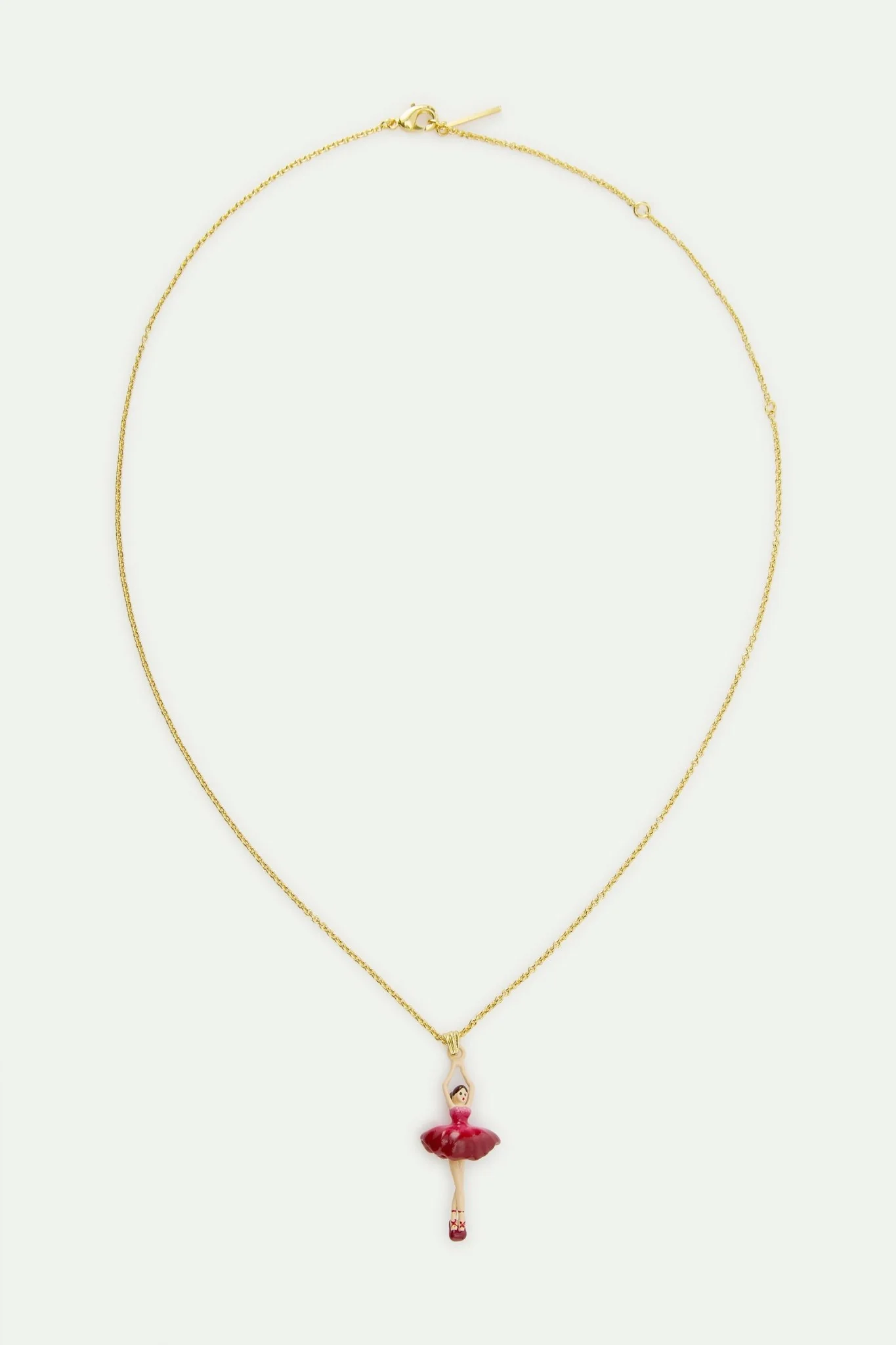 Ballerina With Pink Gradient Tutu Pendant Necklace | AWDD3591 - Image 3