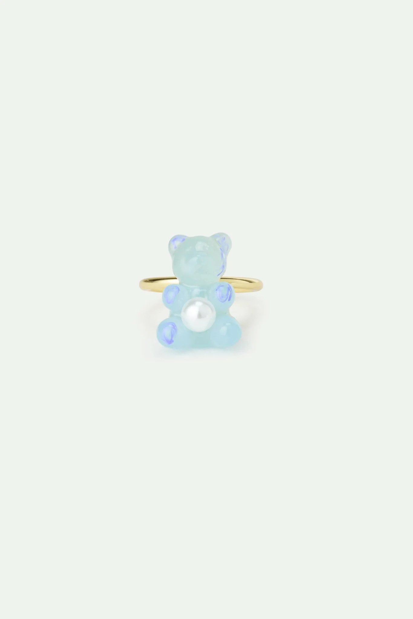 Blue Teddy Bear & Imitation Pearl Ring | AWMC6011 - Image 2
