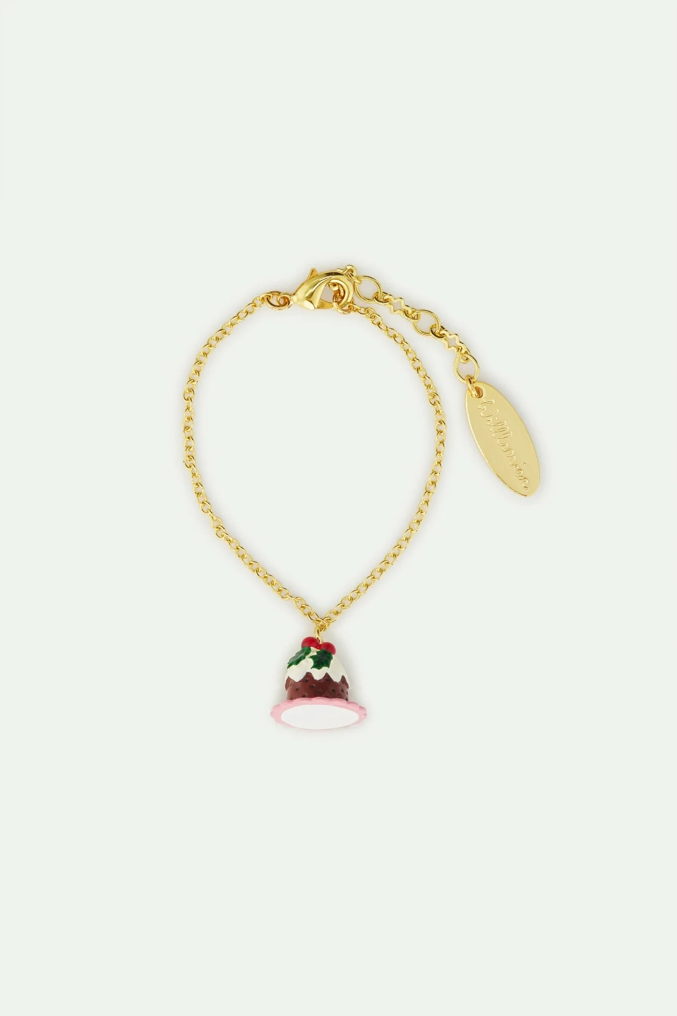 Pendant Bracelet With Christmas Pudding And Faceted Red Crystal Bead | AWWI2021 - Image 2