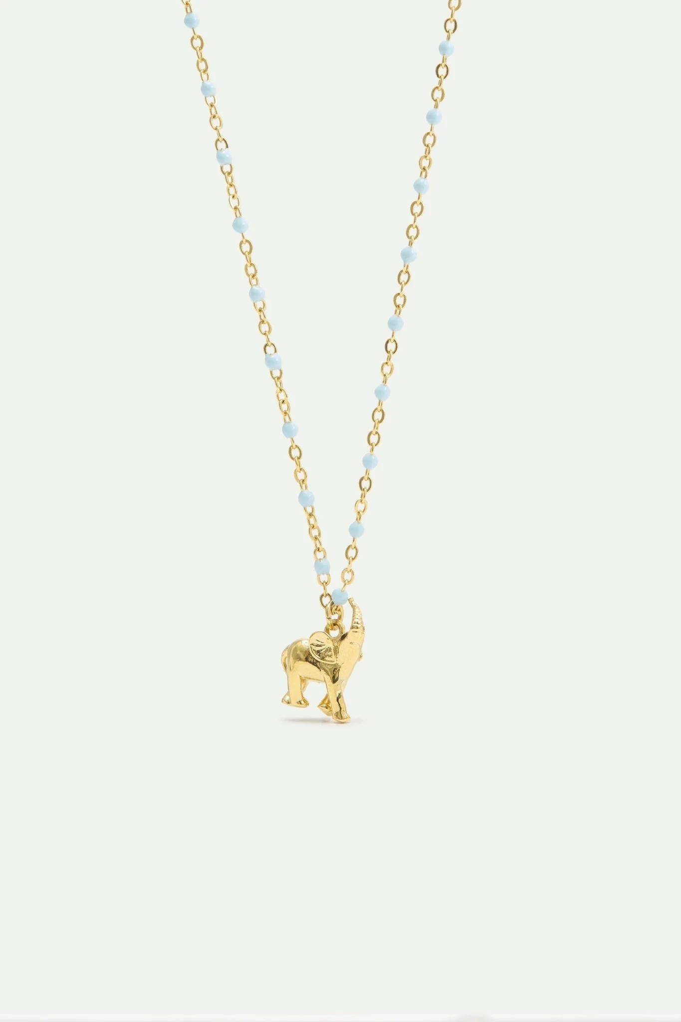 Golden Elephant Pendant Necklace | AXLA3031