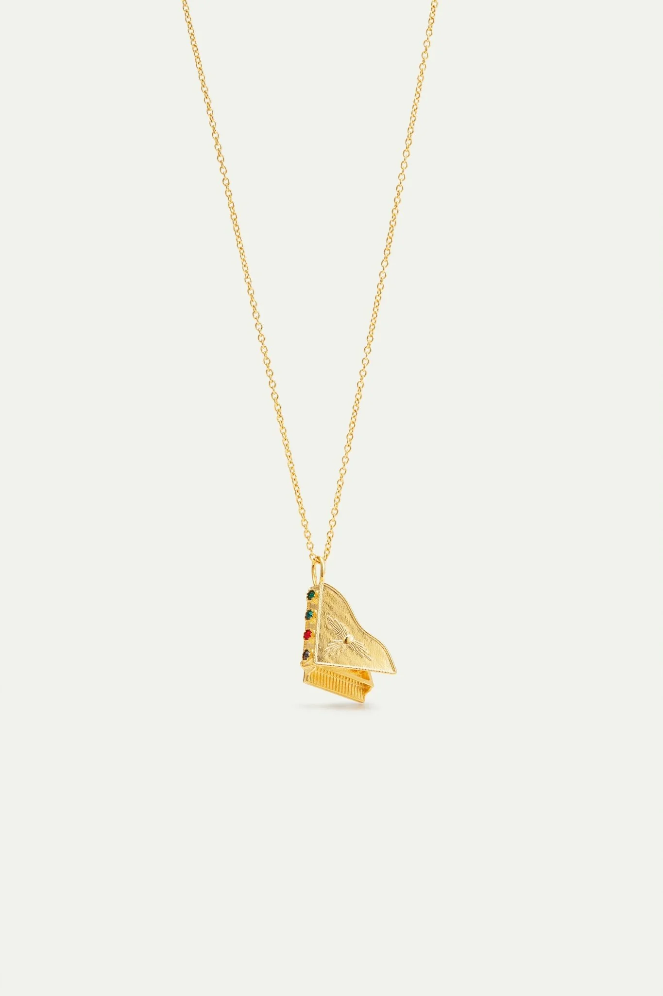 Gold Piano Pendant Necklace | AXOP3041 - Image 5